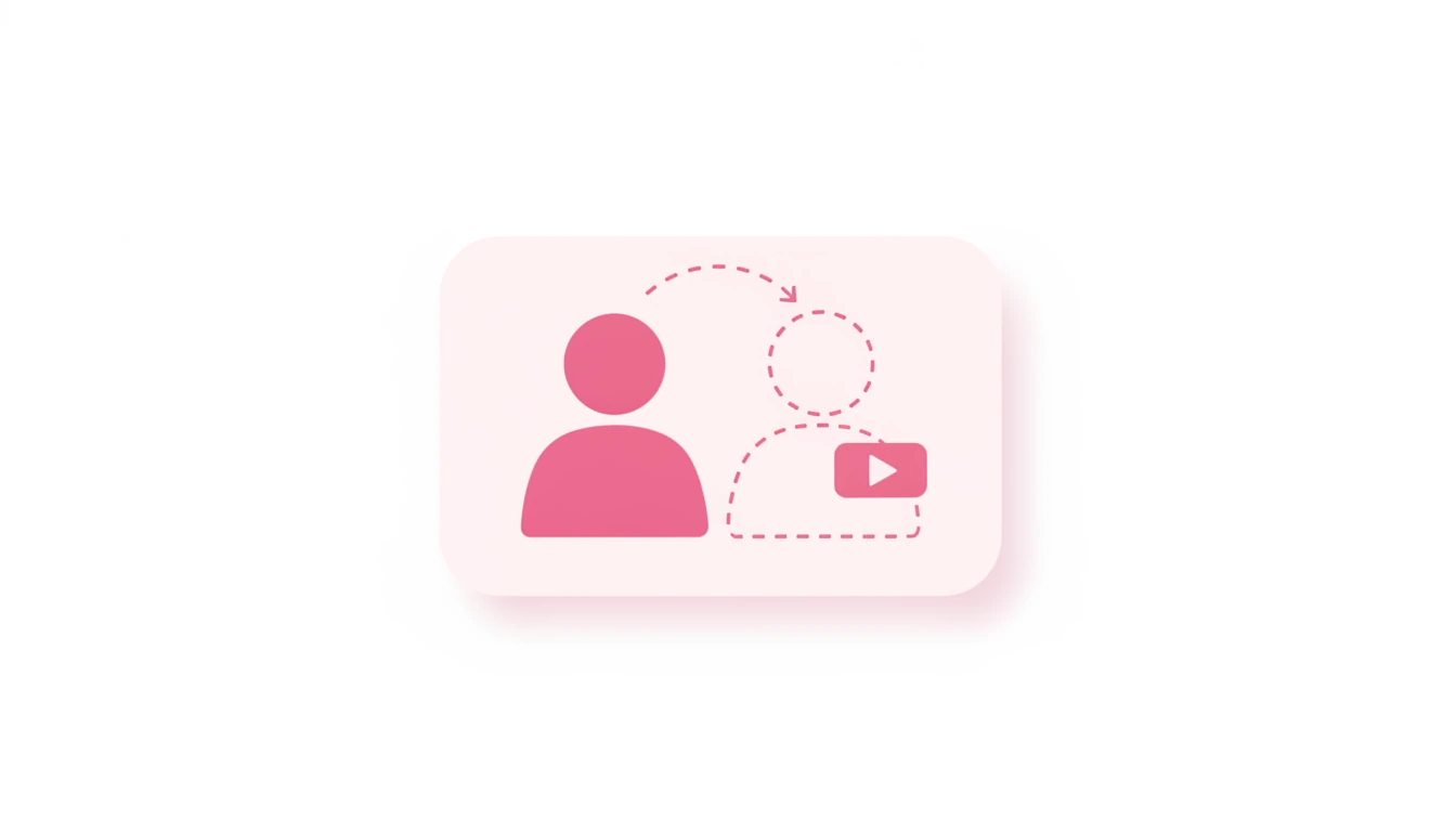 En solid personikon kobles til en gjennomsiktig kopi med avspillingsikon, symbol på en AI-avatar av en ekte person