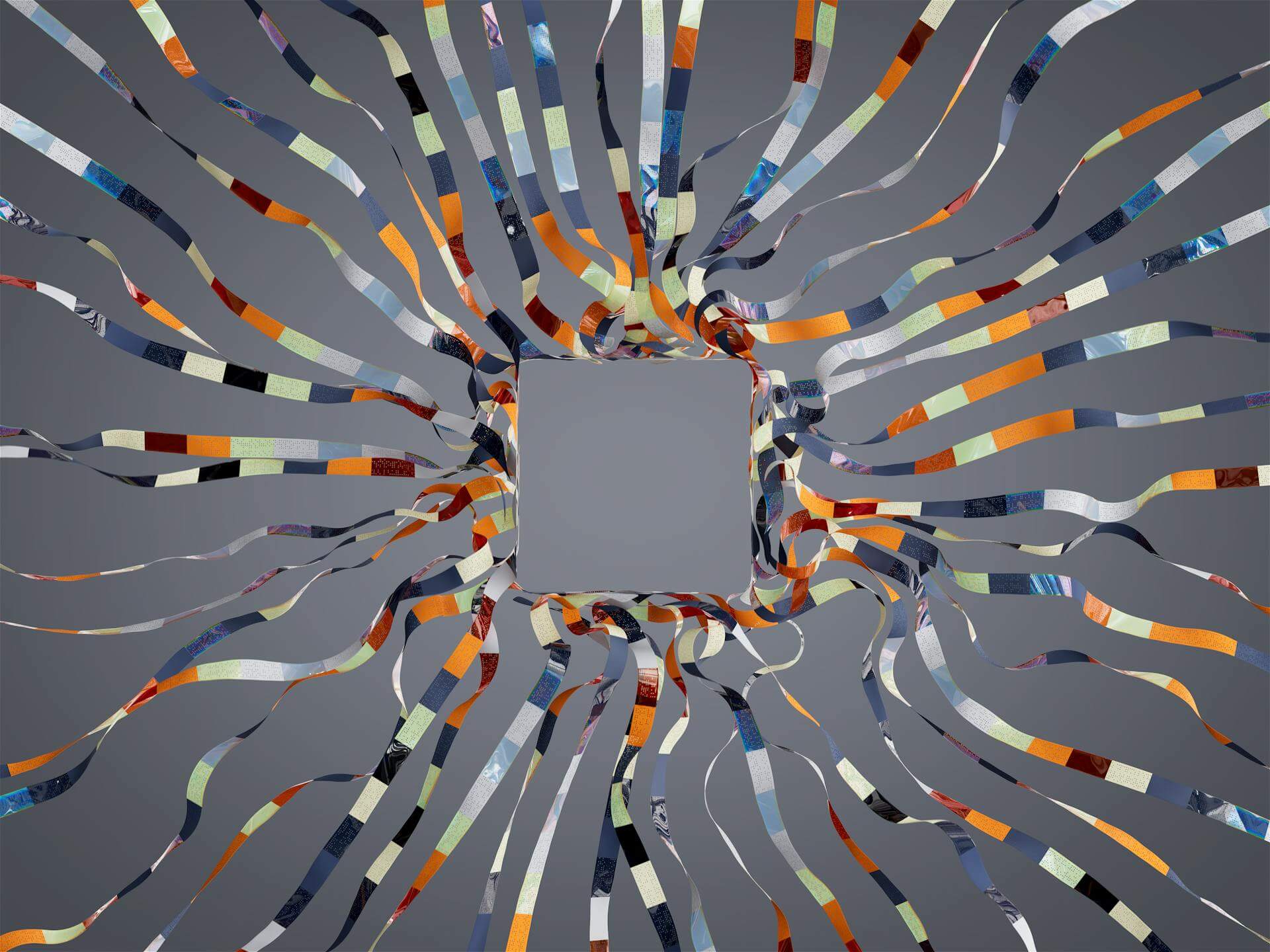Abstrakt visualisering av nettverksforbindelser
