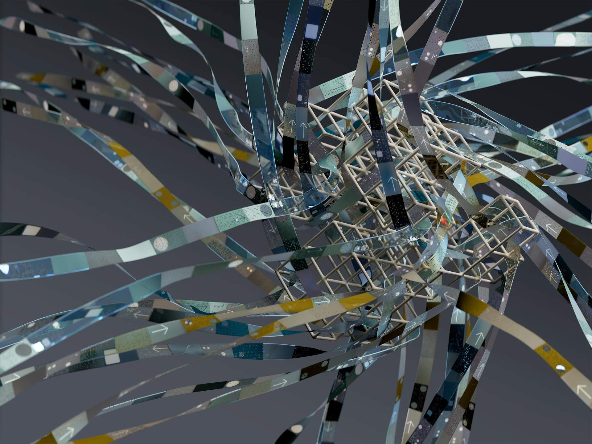 Abstrakt visualisering av deep learning nettverk